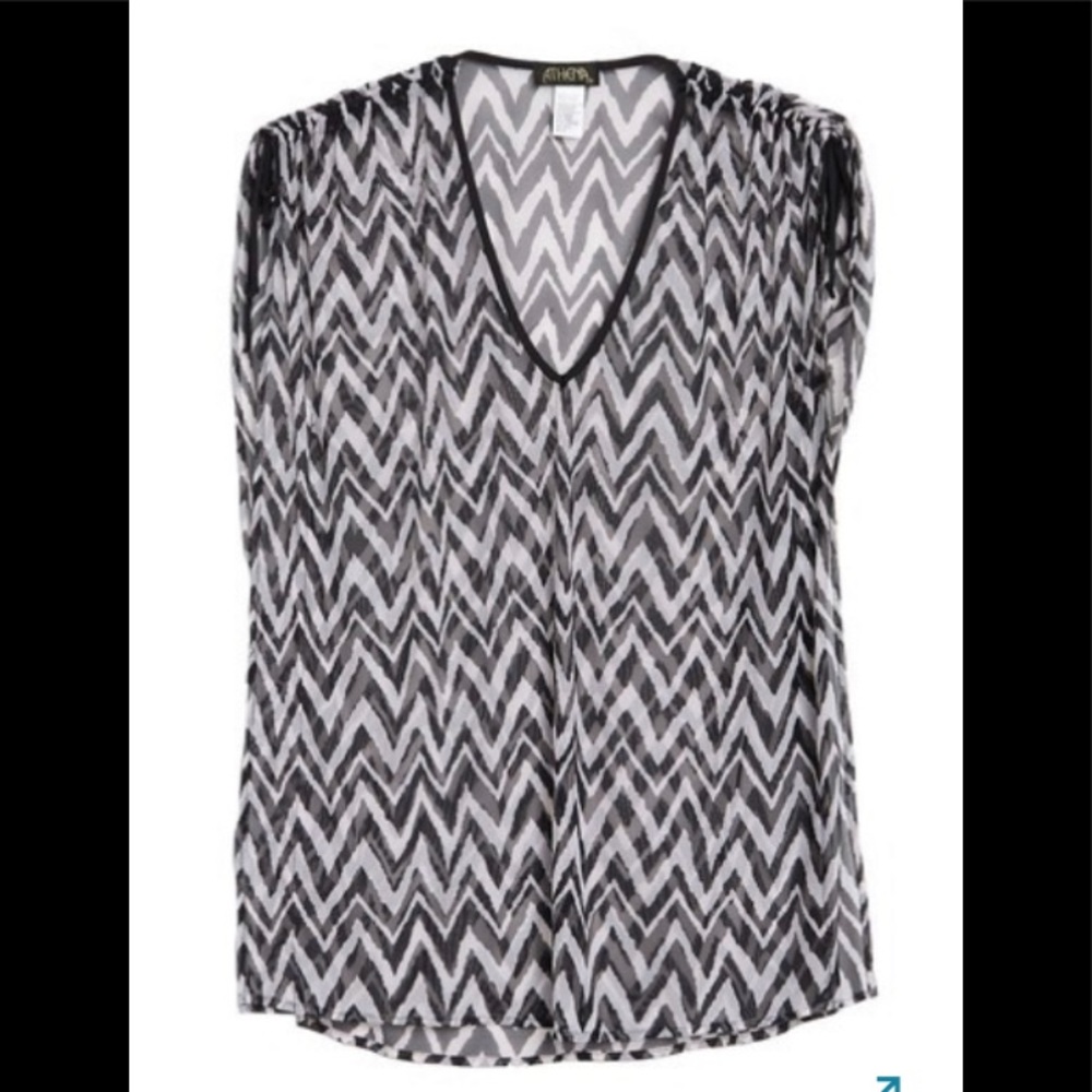 Athena sierra mesh cover up v-neck tunic. Size Med